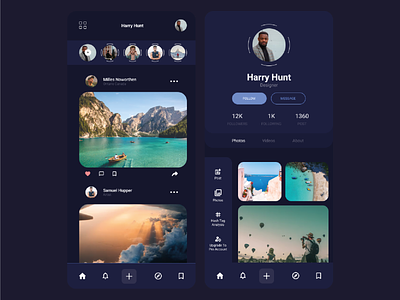 Social Media Profile Page App Design