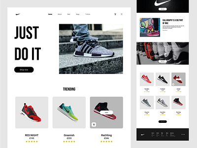 Nike Just Do It Homepage design