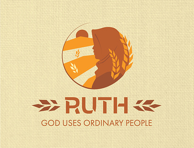 Ruth: God Uses Ordinary People bible graphic design illustration illustrator logo old testament ruth scripture sermon sermon series vector wheat