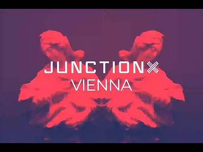 JunctionX Vienna Banner animated animation design festival glitch glitchart hackathon logo