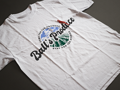 Ball's Produce T-Shirt adobe illustrator apparel design logo design