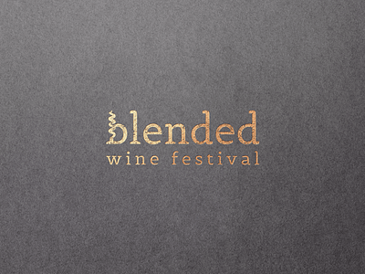 Blended Wine Festival Logo adobe illustrator graphic design logo logo design