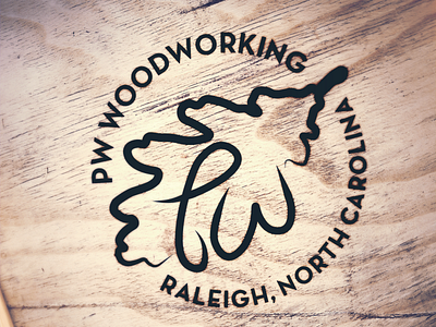 PW Woodworking Logo adobe illustrator branding graphic design logo logo design