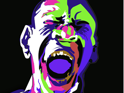 scream illustration vector