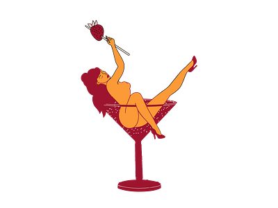 Cosmo Lady drink illustration person vector