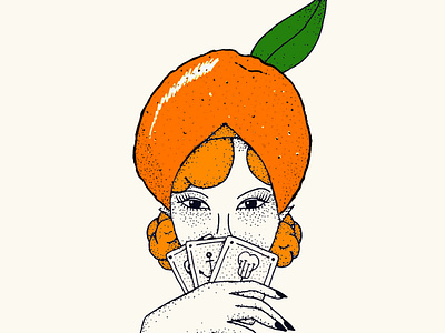 orange lady character illustration orange person