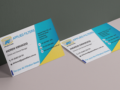 Air Filtration Business Card branding business cards design