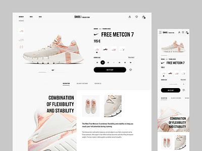 Sneaker Store design e commerce ecommerce minimal shop shopify shopify store sneaker sneakers ui ux web website