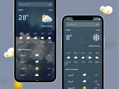 Weather App android app design application creative design design dribbble ui uiux design