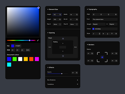 Web Builder UI element