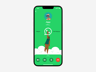 WhatsApp call UI exploration.