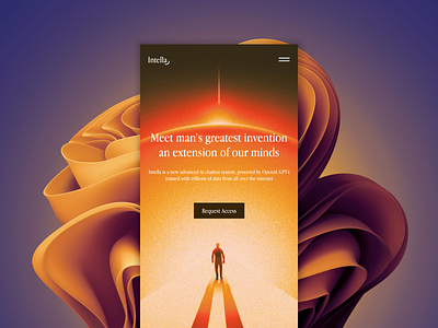 Intella AI website Concept. ai branding concept creative design design dribbble illustration logo ui web design website