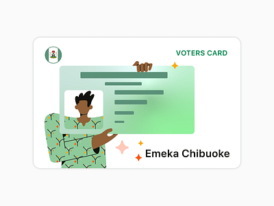 Voters Card application branding creative design dribbble illustration vector