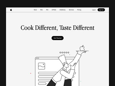 Apple.com but with Tim as an actual cook