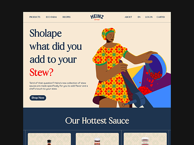 Heinz sause landing page creative design web design