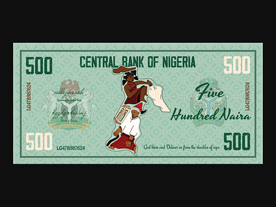 500 Naira note branding creative design dollar naira notes