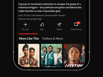 Netflix with a comment section creative design design dribbble ui