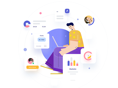 Illustration for Purpose UI clean components illustration hero image illustration illustration art illustrator minimal illustration minimalist stylish illustration ui illustration vector vector illustration web design web illustration