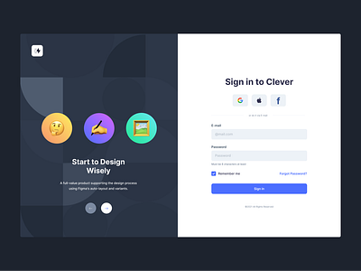 Clever: Log In & Sign In by Magdalena Jablonka on Dribbble