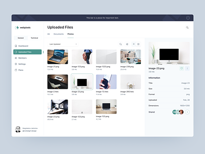 Webpixels Design System: Uploaded Files