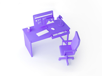 Desk 3d 3d design 3dsmax design geometric geometric design illustration render