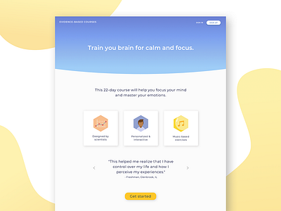 Evidence-Based Courses Student Landing Page