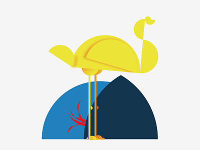 Bauhaus Animals | Ostrich animals bauhaus bauhaus100 design illustraion ostrich vector