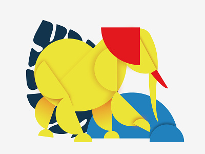 Bauhaus Animals | Elephant animal bauhaus bauhaus100 elephant illustraion stylized vector