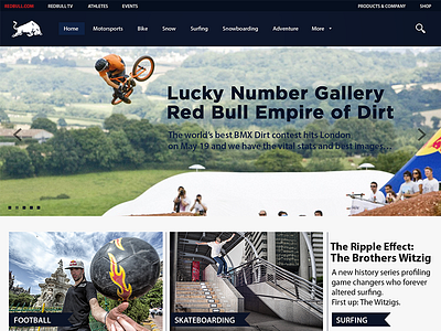 Red Bull Webdesign bull design dimitri drink energy pasternak red redbull site web webdesign website