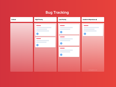 Bug Tracking Board product design product management ui
