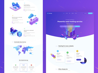 Isometric Web Hosting and WHMCS  Template