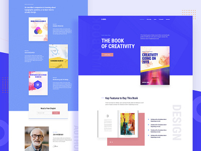 E-book Landing Page author book brochure business clean corporate e book ebook landing landing page marketing minimal modern one page product promotion publisher uidesign uiux