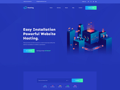 Isometric Web Hosting, Domain and WHMCS by M M Rahman Akash on Dribbble