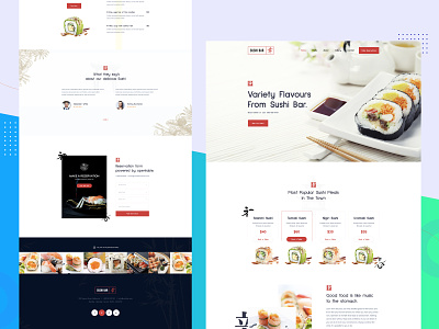 Sushi bar Home WordPress Template Design