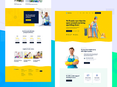 MaxClean - Cleaning company PSD Template clean corporate modern template website design