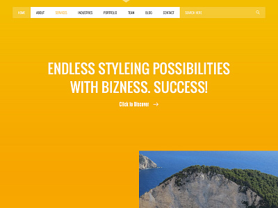 Bizness - Corporate Business corporate home landing landing page. web