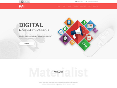 Matex Digital clean design digital marketing matex modern template web layout