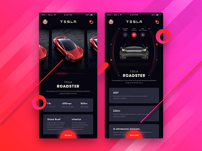 Tesla Mobil App Concept app concept mobile mobile app tesla ui design user center design
