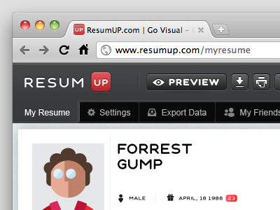 resumup.com 2nova interactive interfaces resume resumup ui