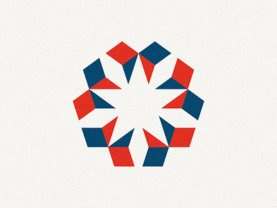 Star Grid Exploration american concept logo minimal shapes star