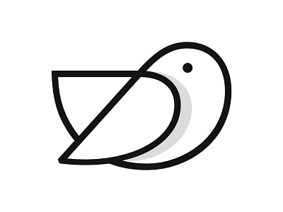Bird Oneliner bird design lineart logo minimal