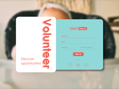 Daily UI - #001 - Sign up concept dailyui design minimal ui ux web website