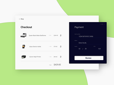 Daily UI - #002 - Credit Card Payment concept dailyui design minimal payment simple ui ux web website