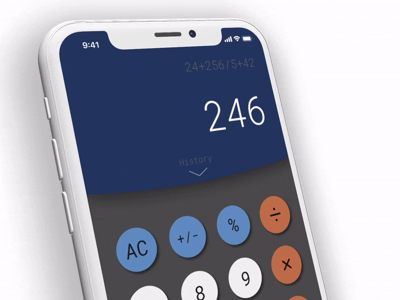 Daily UI - #004 - Calculator animation app concept dailyui design simple ui ux