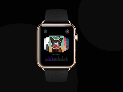 Musicplayer Watch Social app apple watch concept dailyui dark ui design figma music player simple ui ux watches