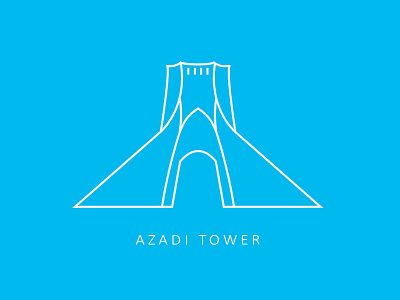 Azadi Tower azadi tower blue vector