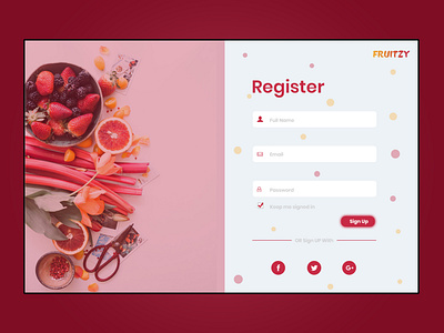 sign up page ui