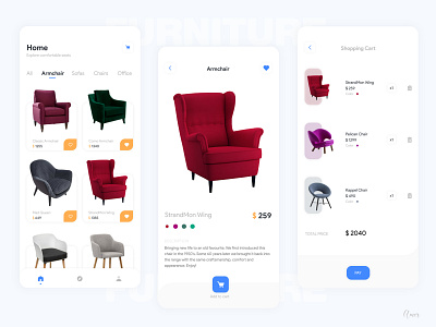 Comfort Seat chairs dailyui ecommerce furniture app