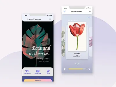 Docent museum App app appdesign art artmuseum audio audioapp audioguide design docent docentmuseum museum uidesign ux