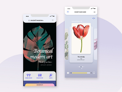 Docent museum App app appdesign art artmuseum audio audioapp audioguide design docent docentmuseum museum uidesign ux